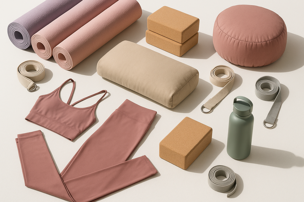 Weiches mauve yoga set mit cropped tank top und leggings aus nahtlosem stretchstoff von mana shop hochwertige yogaartikel