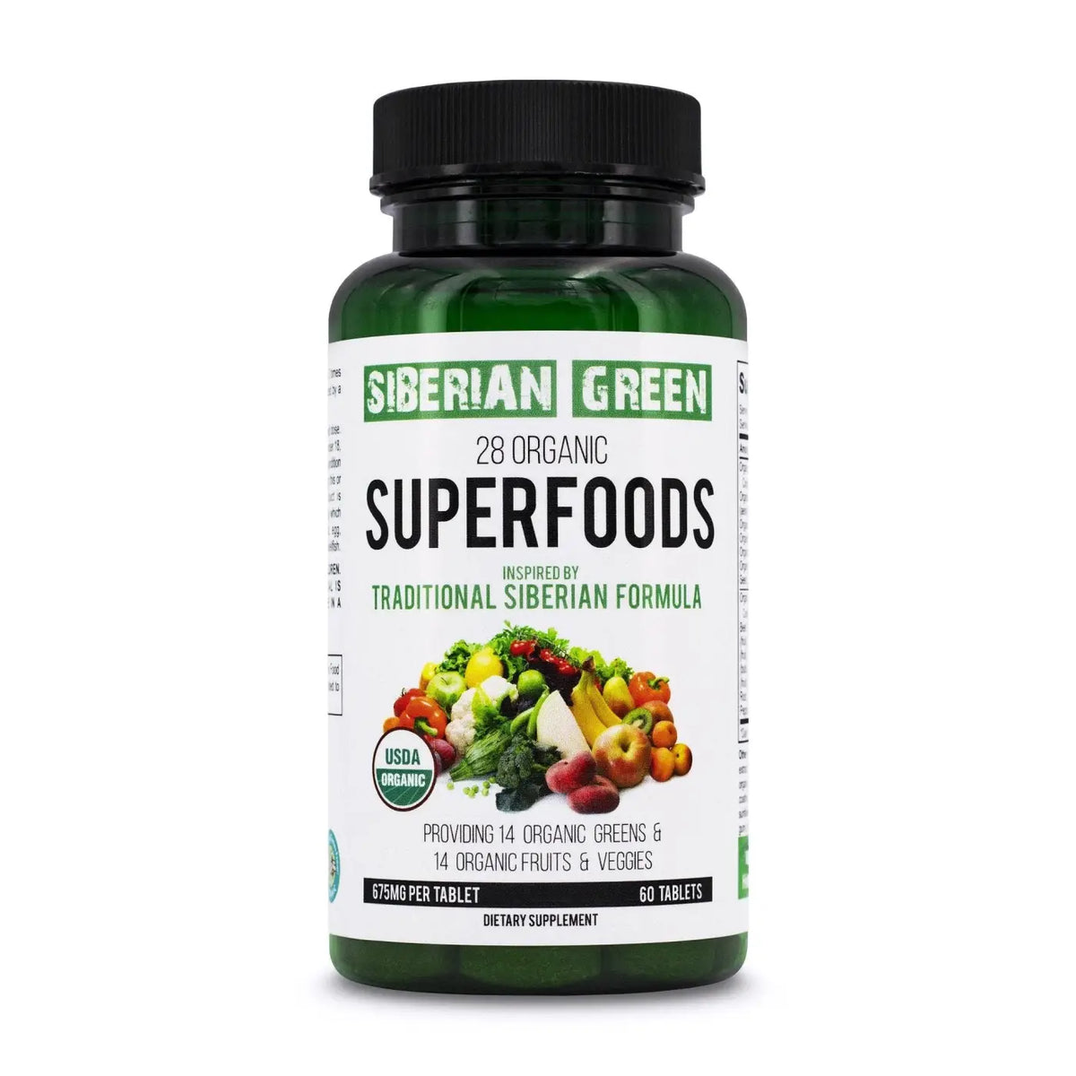 SiberianGreen 28 Superfoods Formula Nahrungsergänzung in grünen Tabletten, hochwertige Superfood-Tabletten für mehr Vitalität