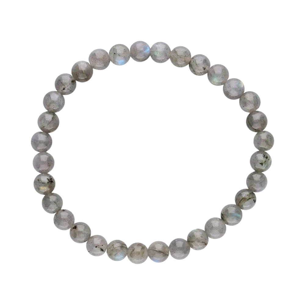 Zierliches Labradorit-Armband mit 6 mm Kugeln aus grau schimmerndem Schmuck von Vives de la Cortada SCP