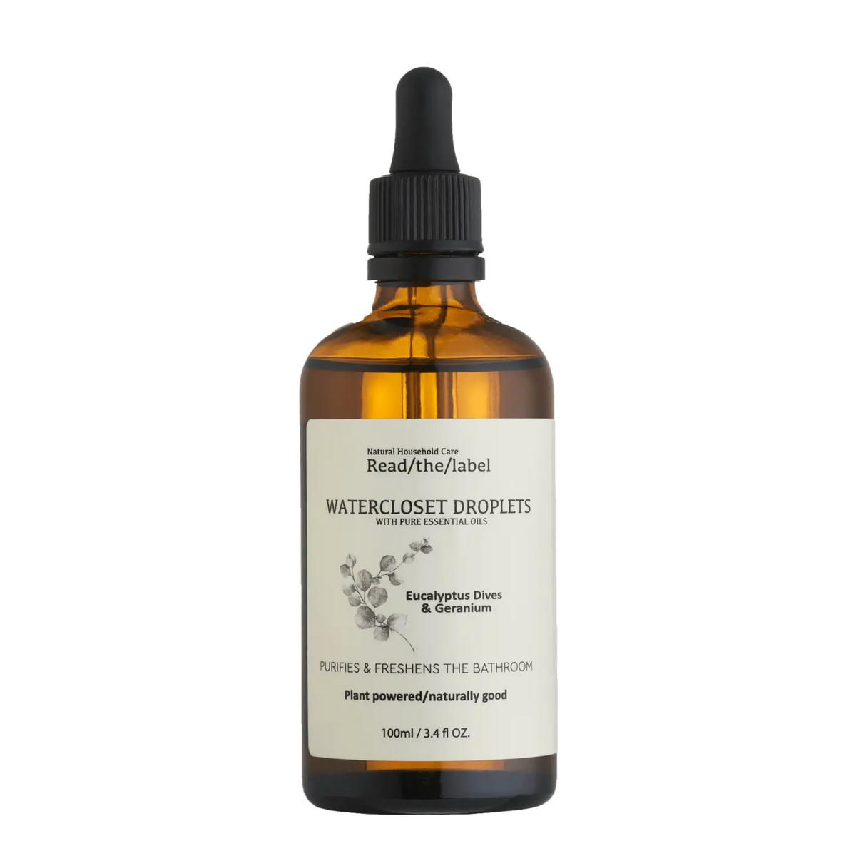 Raumspray mit ätherischem Eukalyptus und Geranium Duft für Wassercloset, 100 ml, natürlicher Badezimmerduft, von ReadtheLabellondon