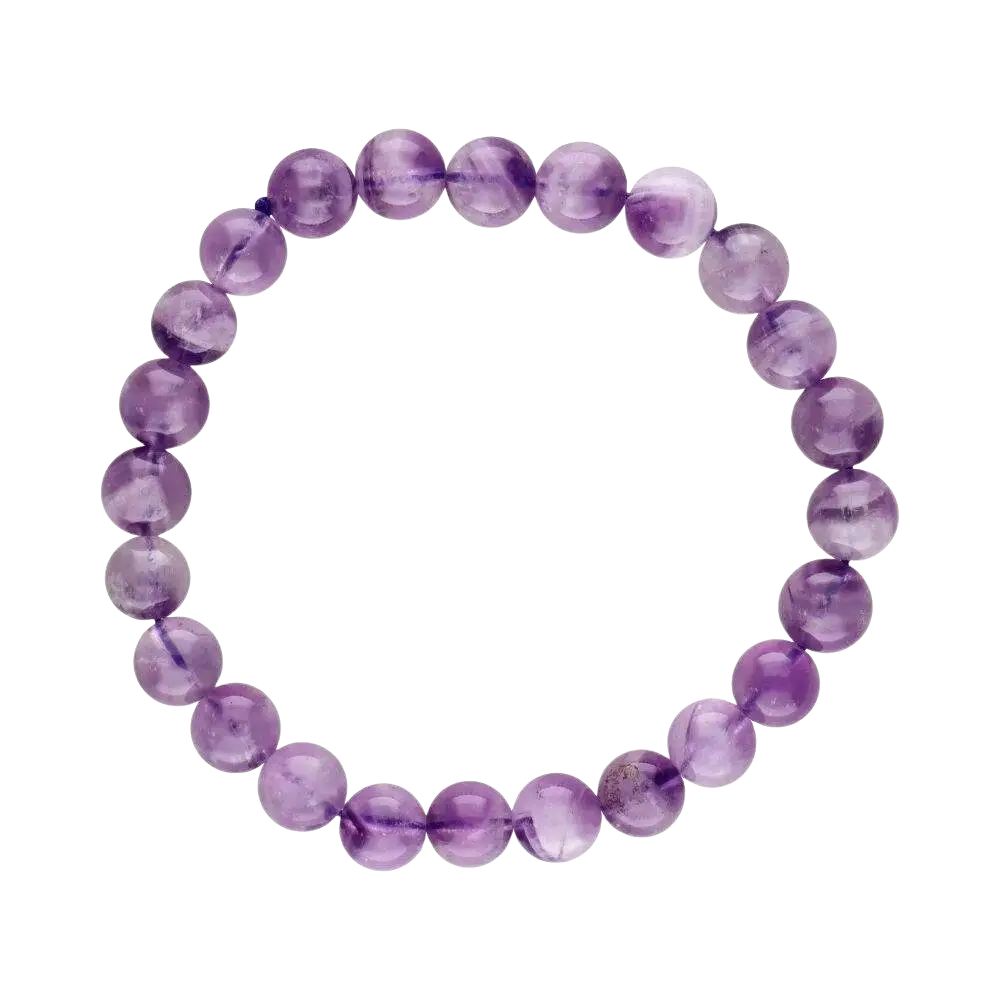 Vives de la Cortada SCP Amethyst-Chevron Armband aus 8 mm Edelstein, kreisförmige Schmuckarmband mit Chevron-Design.