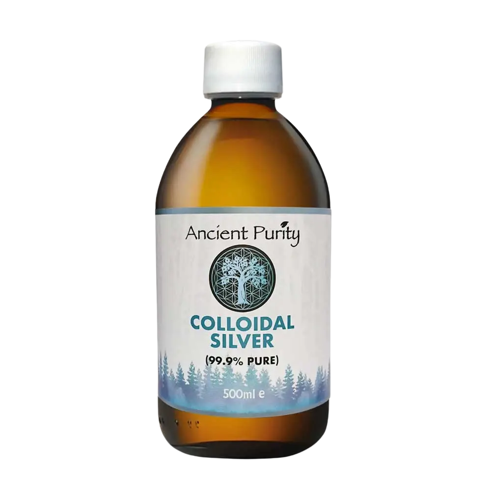 Ancient Purity kolloidales Silber in 500 ml Flasche, hochreine Qualität, 10–20 PPM, Nahrungsergänzungsmittel, Flasche mit Silberlösung