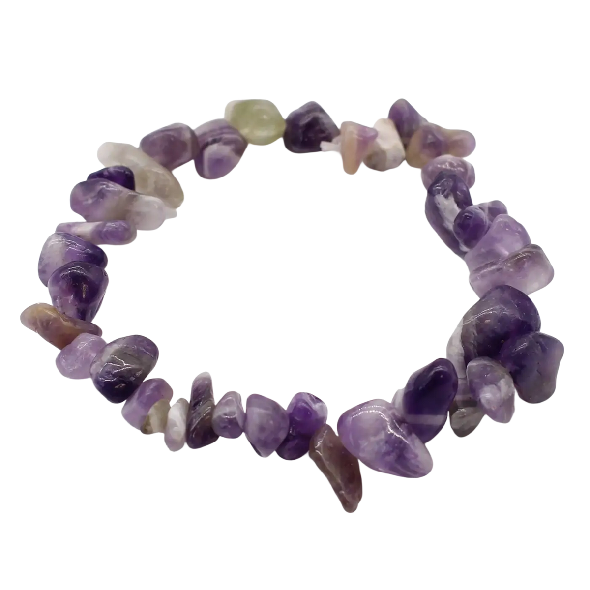 Unregelmäßiges Armband mit Amethyst-Edelsteinfragmenten von AW Artisan, elegantes Schmuckstück mit natürlichen Steinelementen.