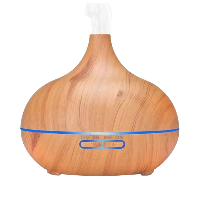 Brauner Aroma-Diffuser und Vernebler aus Holz mit Maserung, für Räucherwaren, von Mana Kendra GmbH