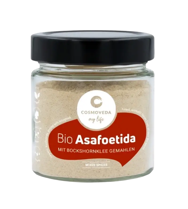 Gemahlen Asafoetida, 90 g, von Cosmoveda, verdauungsförderndes Gewürzpulver für die Küche und Nahrungsergänzung