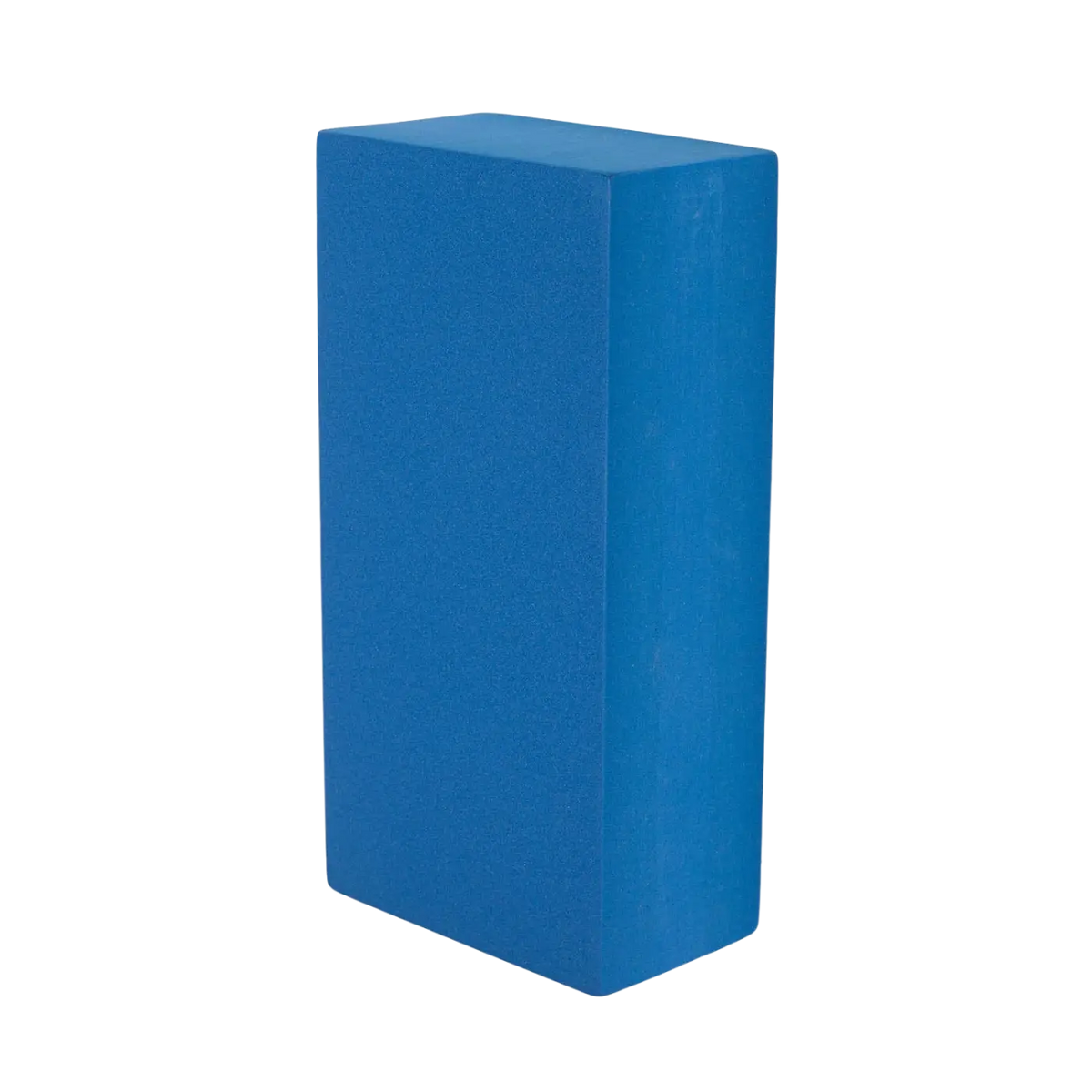 Solider blauer Asana Brick Yoga Block aus EVA-Hartschaum, Bodynova Yogazubehör für Flexibilität und Unterstützung im Yoga.