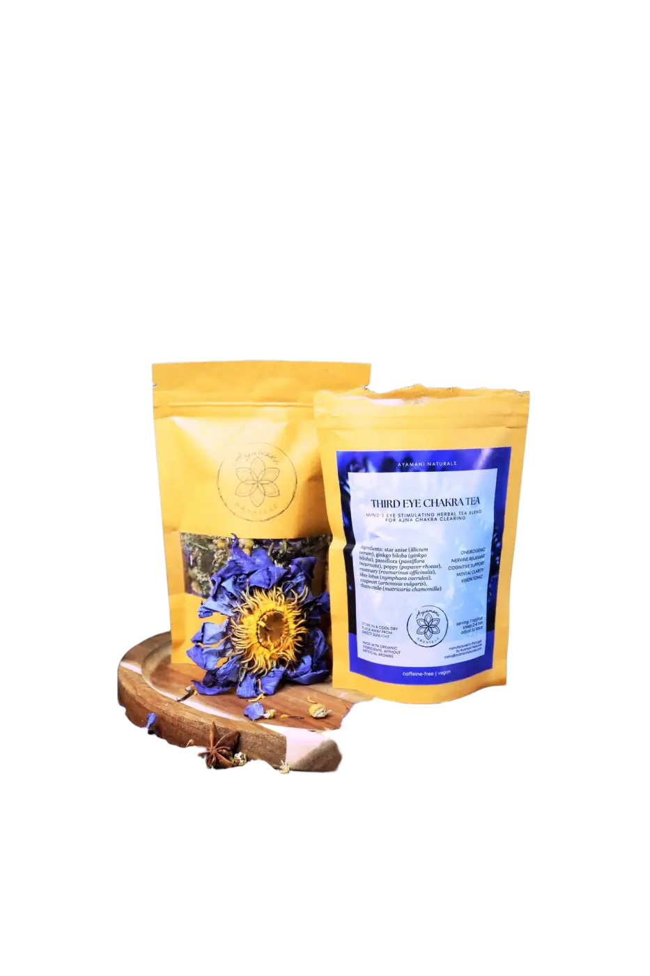 Ayamani Naturals Kräutertee für das dritte Auge und Chakra, Zirbeldrüse, psychische Träume, 30g, natürliche Kräutermischung