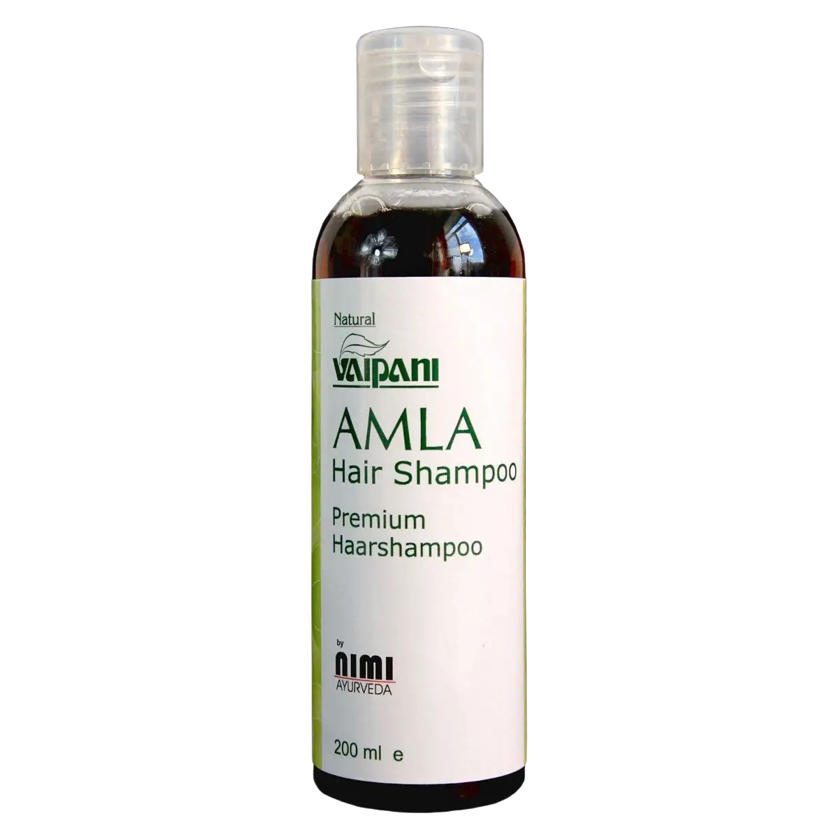 Ayurveda Amla Shampoo 200 ml von AHG, natürliches Haarschampoo für Volumen und Pflege, Flasche mit grünem Etikett