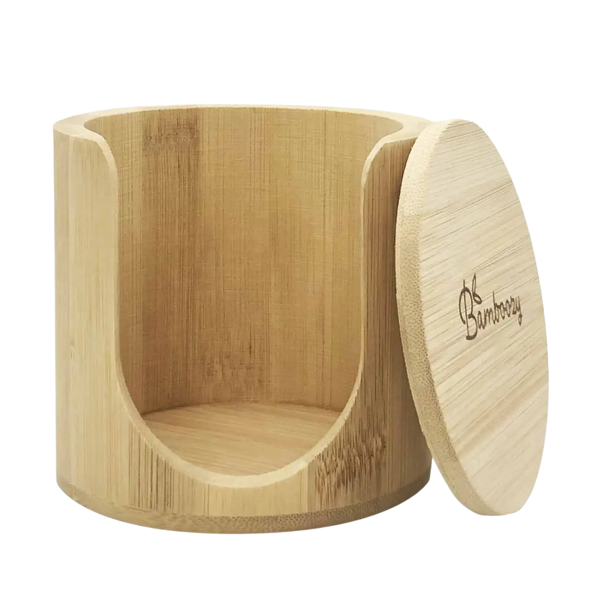 Bambus-Halter für Wattepads von Bamboozy x Cosmeau, umweltfreundliche Körperpflege, elegante Aufbewahrung aus natürlichem Bambus