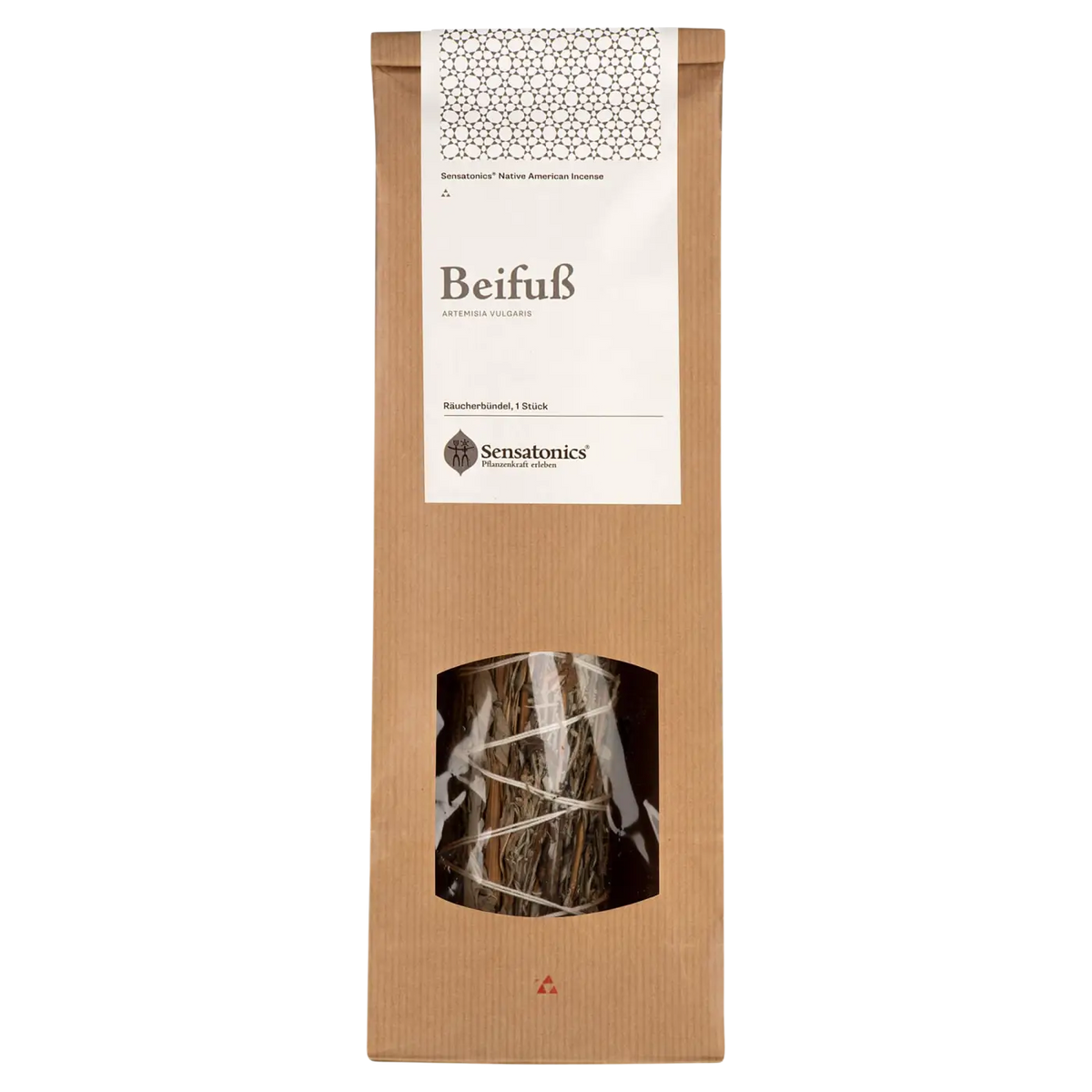 Beifuß Räucherbündel von Sensatonics, für Reinigung, Schutz und energetische Klarheit, mit getrockneten Beifußblättern.