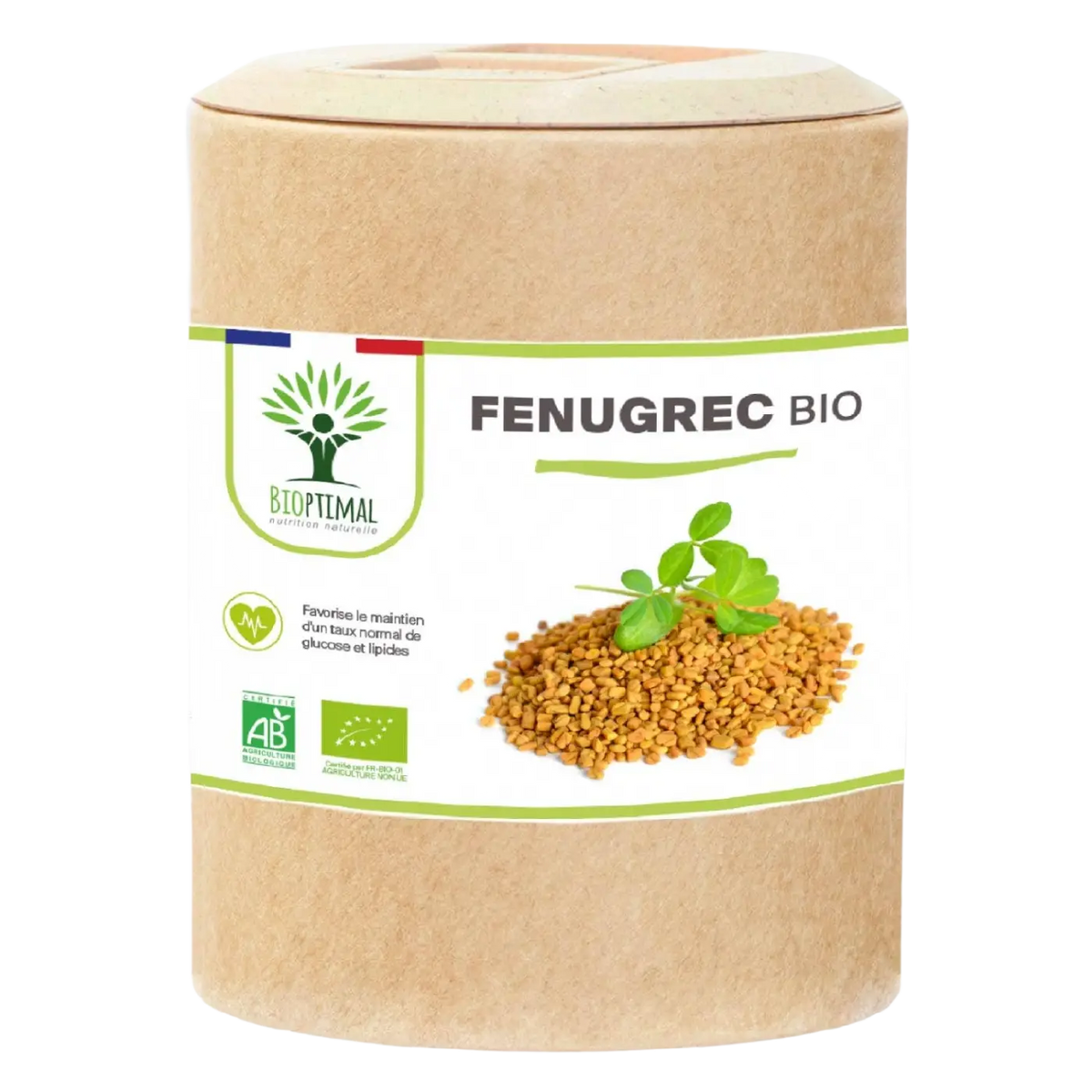 Bio-Bockshornklee Nahrungsergänzung in Kapseln von Bioptimal für Appetitsteigerung und gesunde Blutzuckerregulation.
