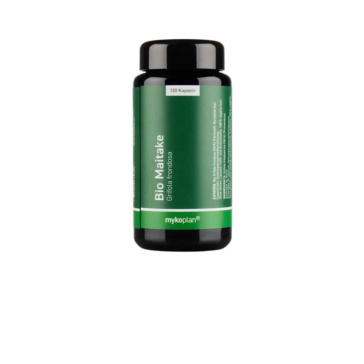 Bio Maitake Nahrungsergänzung von Mykopal, 130 Bio-Kapseln, Vitalpilz in Bio-Qualität, naturbelassene Kapseln.