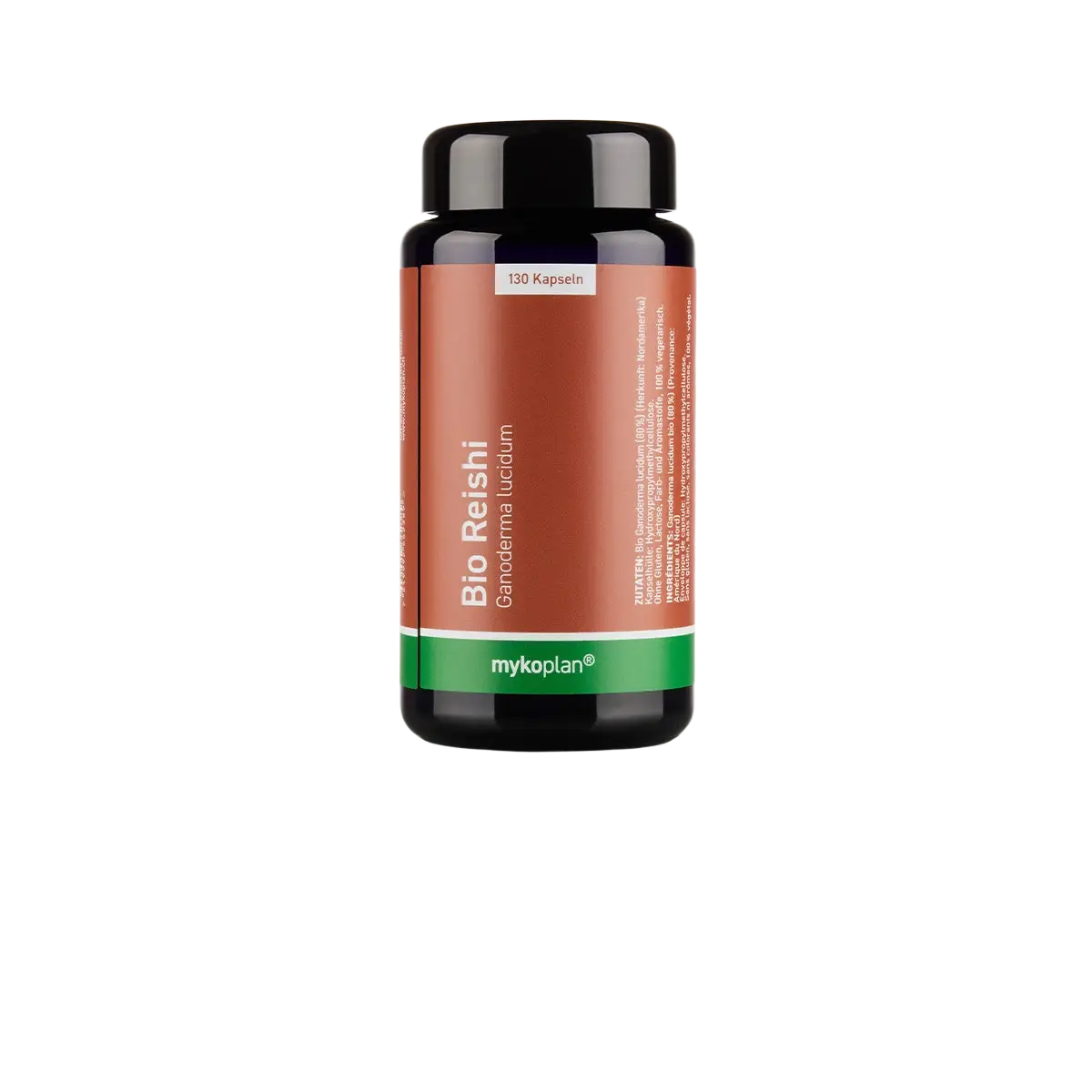 Bio Reishi Kapseln von Mykoplan, Nahrungsergänzungsmittel mit Vitalpilz für innere Balance und bewusste Ernährung.