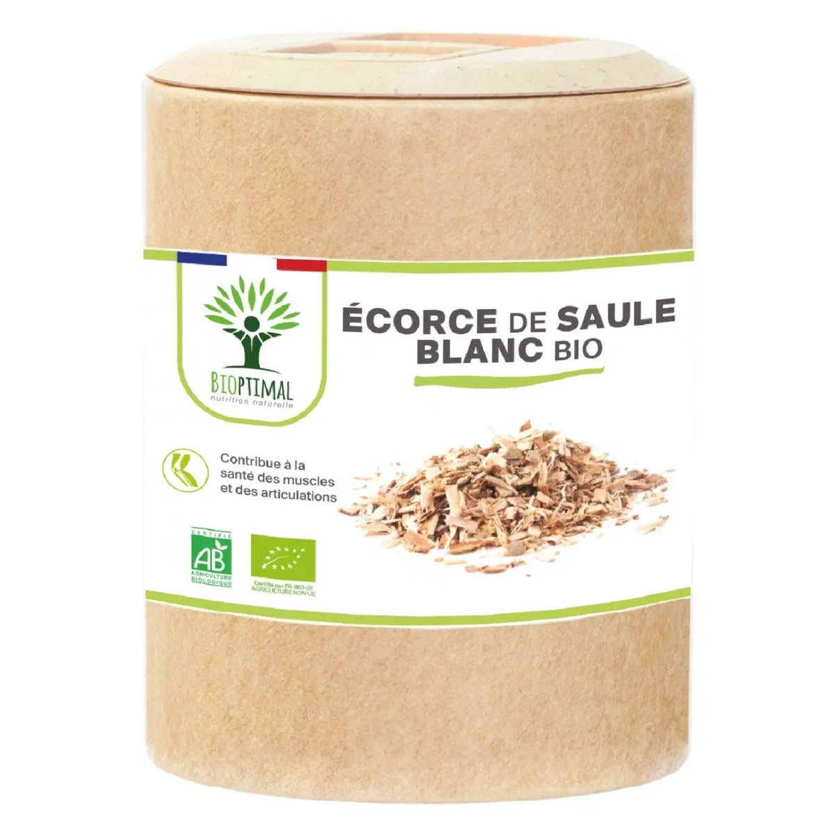 Bio-Weide Nahrungsergänzungsmittel von Bioptimal in Kapseln, sichtbare Verpackung und Kapseln, natürliche Nahrungsergänzung in 200 g.