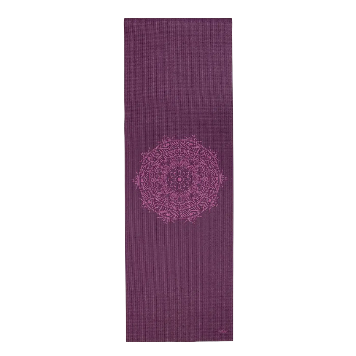 Bodynova Yoga-Matte Mandala, zweifarbig, 183 x 60 cm, rutschfest, 4,5 mm dick, mit Mandala-Design für Yogaübungen