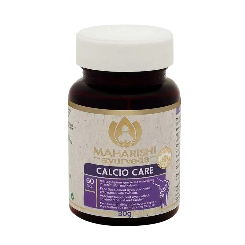 Maharishi CALCIO CARE MA 925 ayurvedisches Nahrungsergänzungsmittel für natürliche Calciumversorgung, gezeigt in der Verpackung