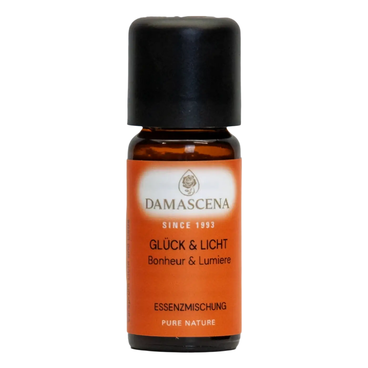 Damascena Ätherische Öle Glück & Licht BIO Essenzmischung 10 ml, inspirierende Duftmischung für positive Energie und Lebensfreude.