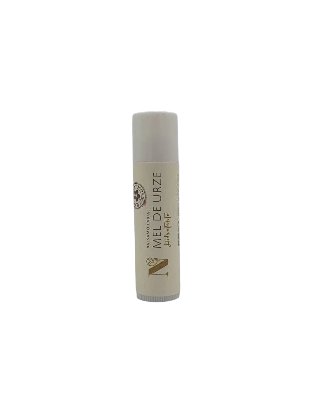 d'Natureza Lippenbalsam mit Heidehonig, pflegende Mundpflegecreme, cremfarbener Balsam in einer Tube