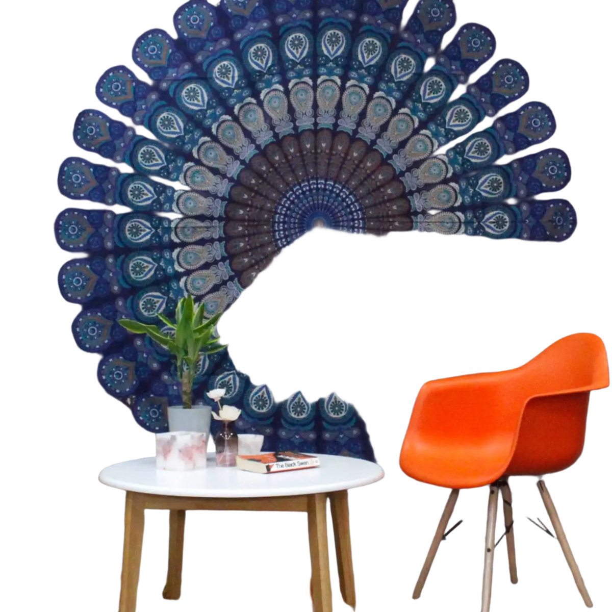 Doppelbettdecke und Wandbehang aus Baumwolle mit Mandala-Design von AW Artisan, Ritualtuch, 230 x 200 cm.