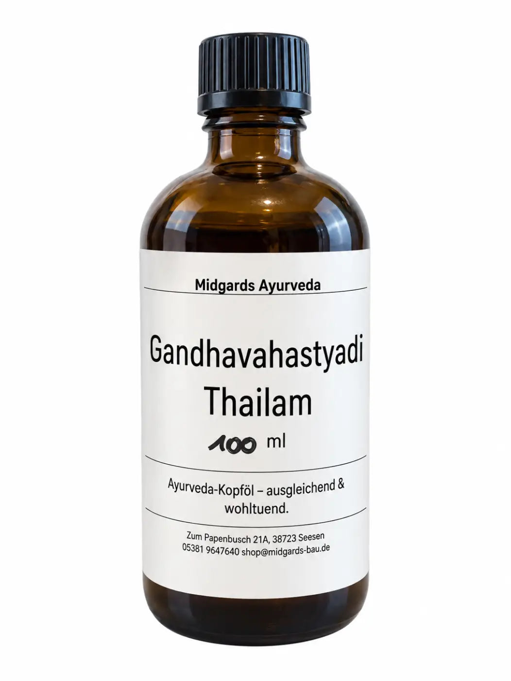 Midgard Kalari Gandavahastyadi Ghandha Thailam, ayurvedisches Spezialöl gegen Vata-Beschwerden, in Flasche, traditionelle ayurvedische Medizin