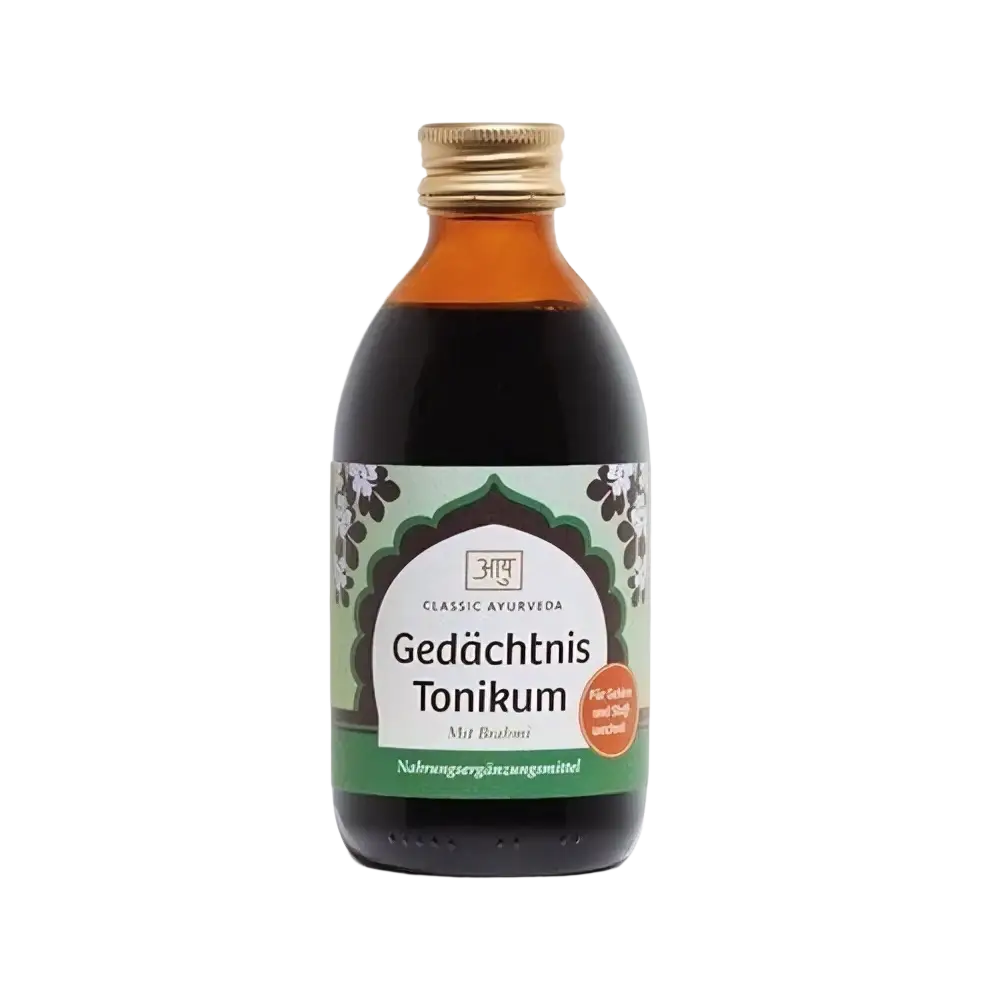 Gedächtnis Tonikum mit Brahmi von Classic Ayurveda, natürliches Gärgetränk für Konzentration, Nerven und mentale Klarheit