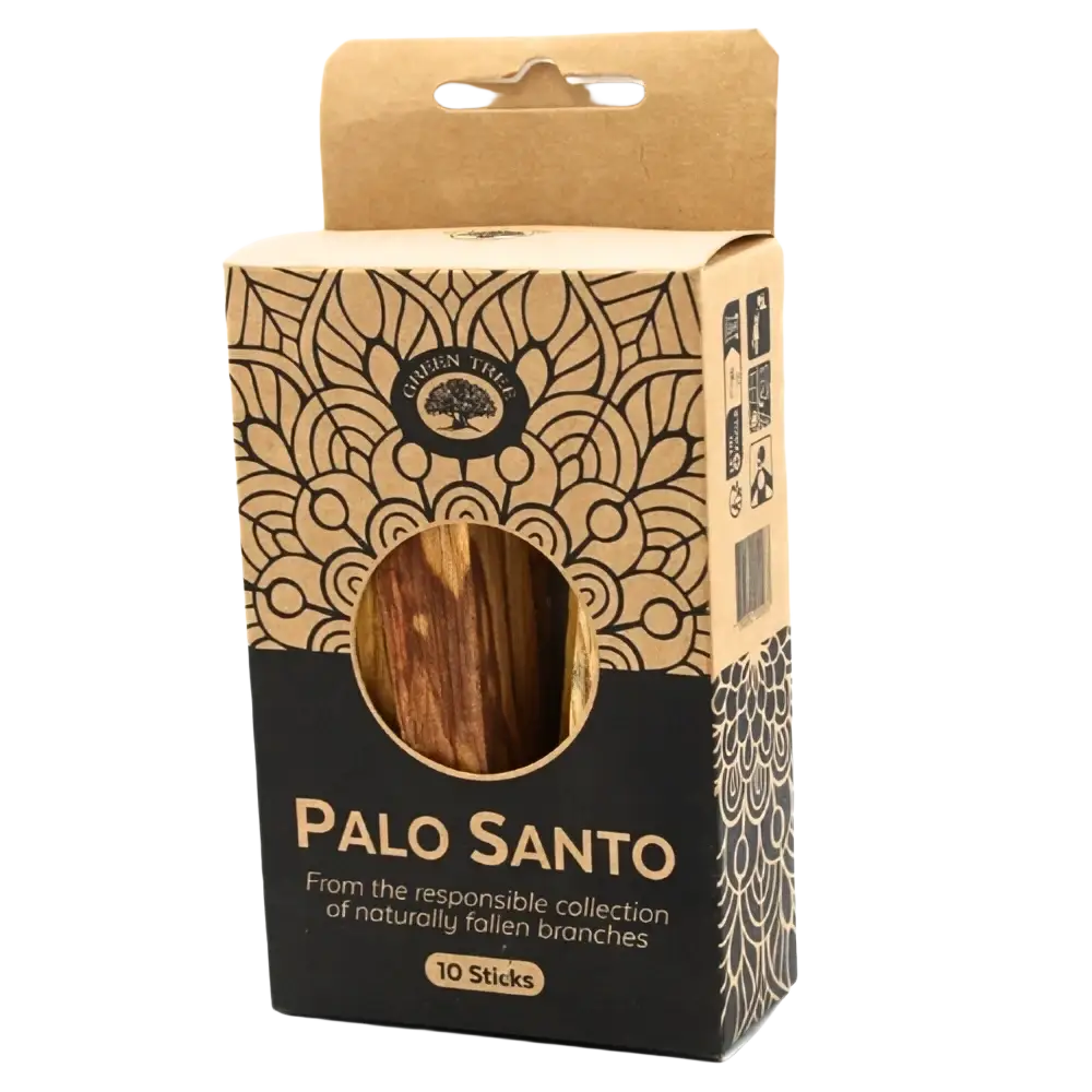 Grüne Tree Palo Santo Räucherwaren, 10 dünne Stäbchen, natürliche Räucherstäbchen für Aromatherapie und Entspannung