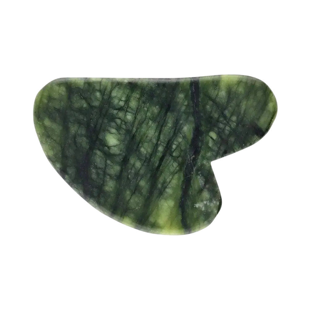 Jade Gua Sha Gesichts-Massagegerät von Vives de la Cortada S.L, sanft poliert für Gesichtsmassage und Hautpflege.
