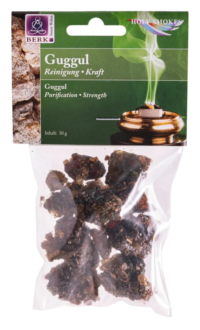 Dunkelbraune, unregelmäßig geformte Guggul Räucherwaren, 50g, von Dessauer.
