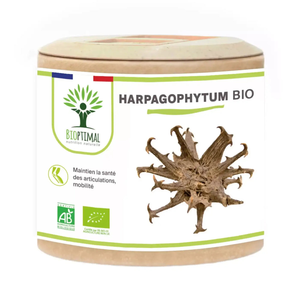 Bio-Harpagophytum Teufelskrallen Nahrungsergänzungskapseln von Bioptimal, für Verdauung, Appetit und Gelenke, 60 Kapseln