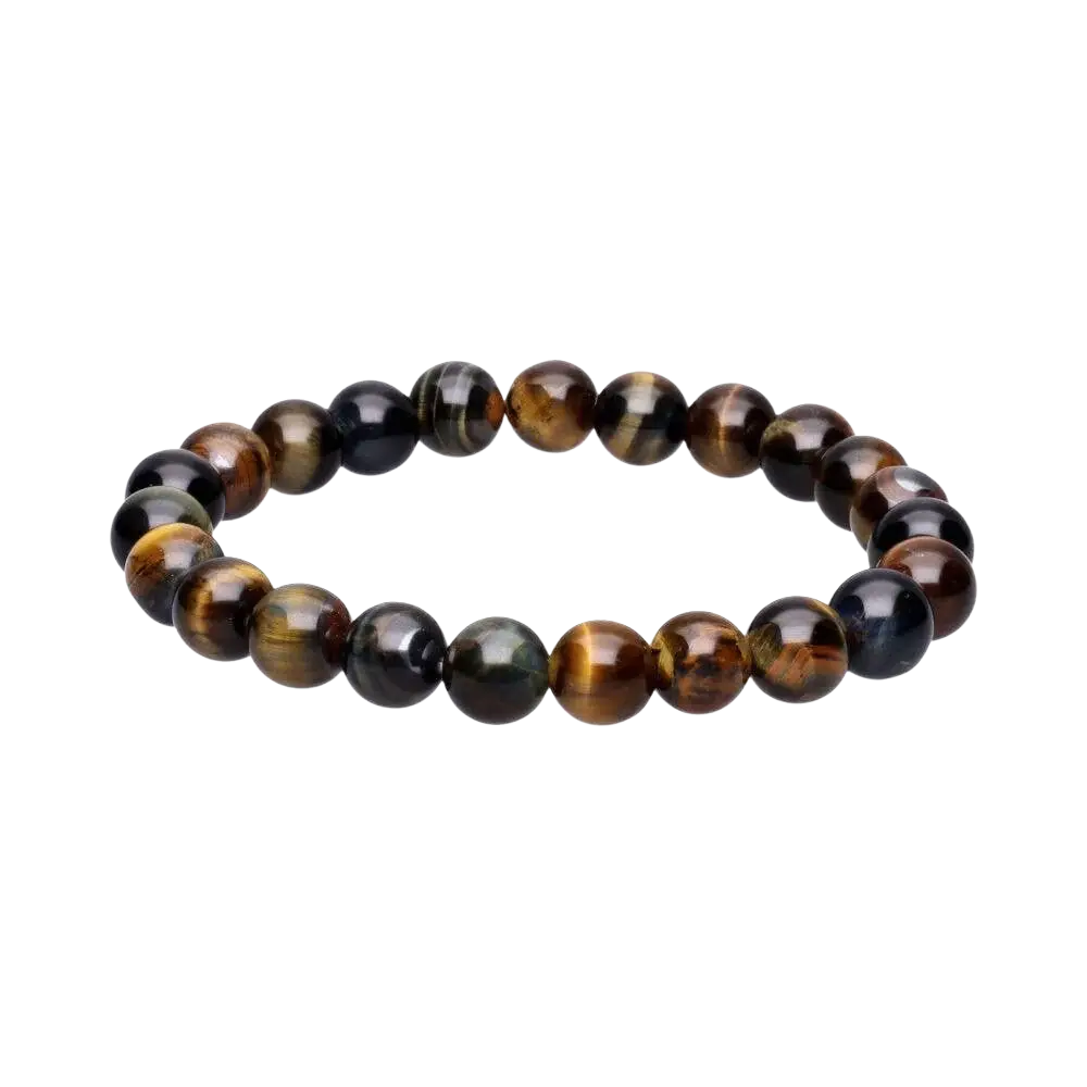 Poliertes Hawkeye 6 mm Armband aus Tigerauge-Perlen, elegantes Schmuckstück von Vives de la Cortada SCP