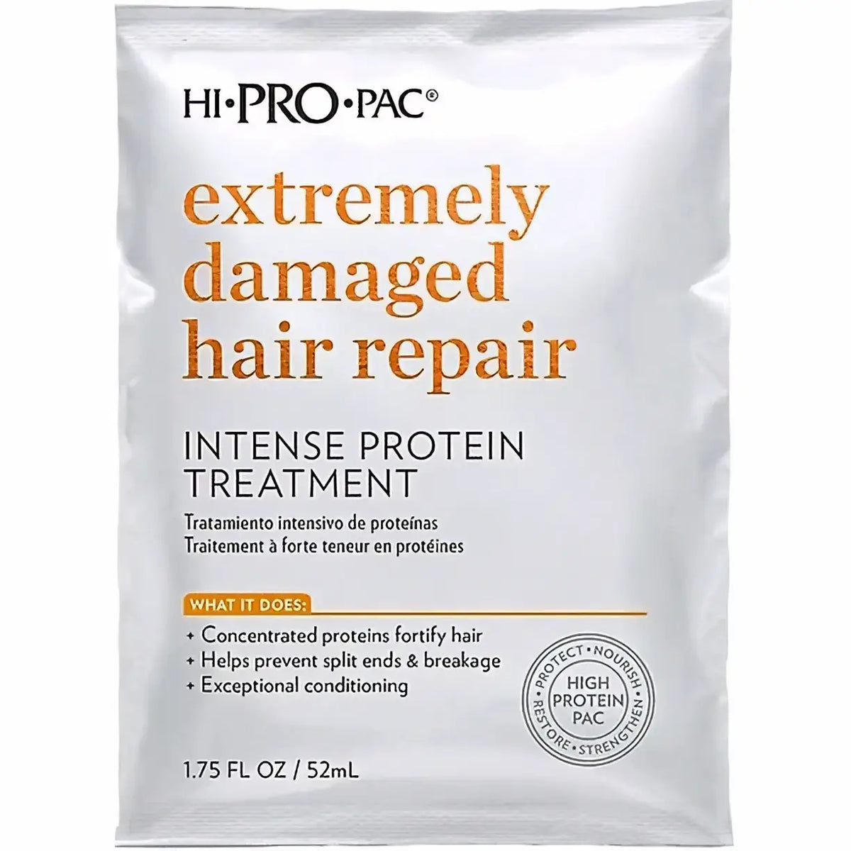 Haarkur Mana Shop Hi-Pro-Pac Intensiv Protein-Behandlung für extrem geschädigtes Haar, 52 ml, Tiefenpflege und Reparatur