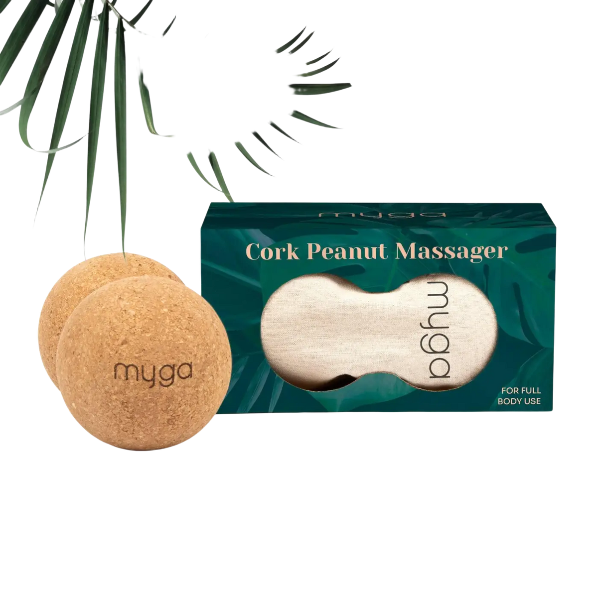 Myga Eco Korkmassage Erdnuss-Faszienkugeln, multifunktionales Fitness-Massagewerkzeug für Muskelentspannung und Faszienpflege