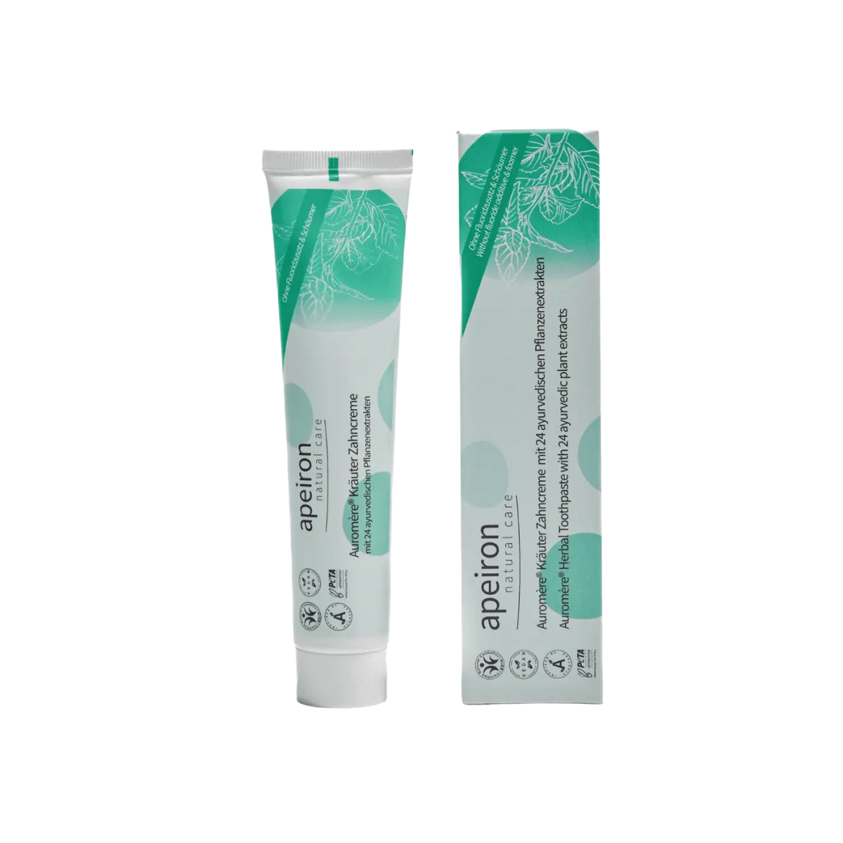 Naturgetreues Bild der Kräuter-Zahncreme von Spa Vivent, 75ml, mit ayurvedischer Formulierung für gesunde Zähne und Mundpflege.
