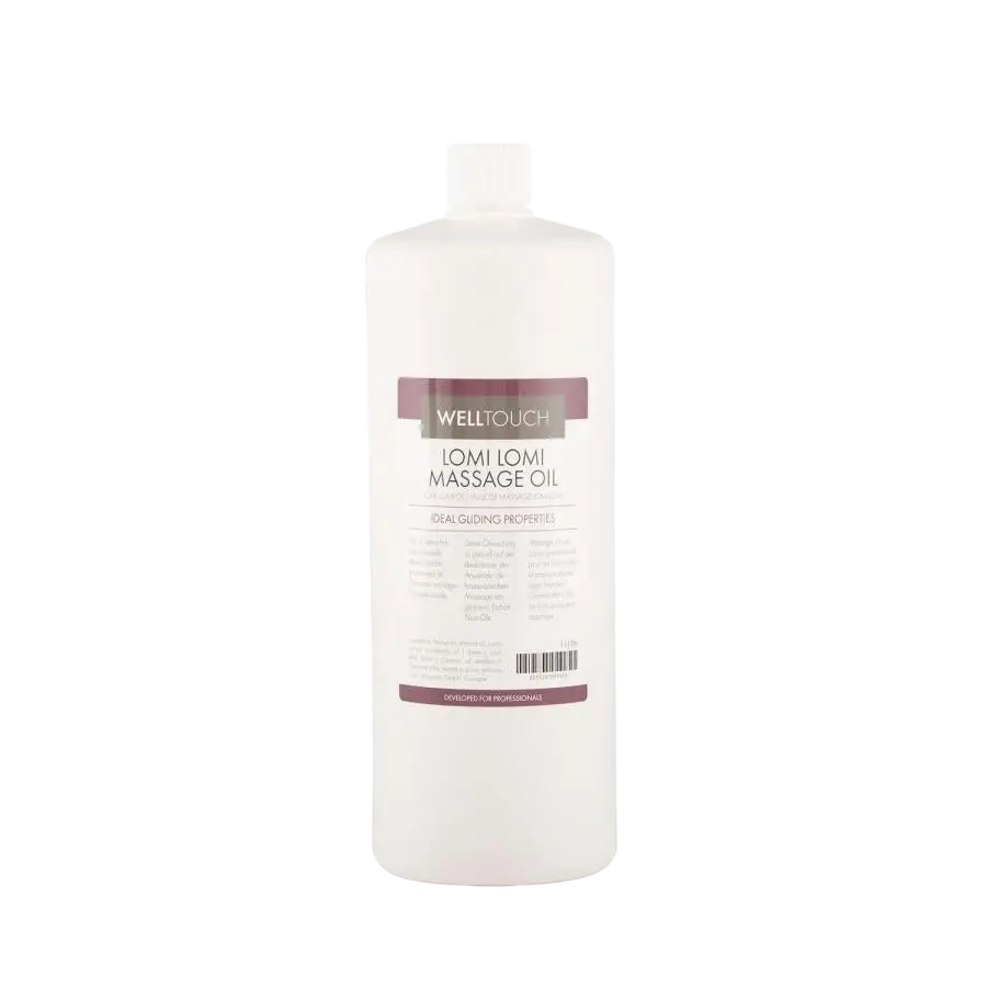 Welltouch Lomi-Lomi Massageöl in 1L Kunststoffflasche, cremiges Massageöl für entspannende Lomi-Lomi Massagen