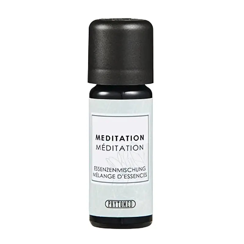Ätherische Öle Meditation Essenzenmischung von Phytomed, 5ml Flasche, elegante schwarze Verpackung, entspannende Aromatherapie