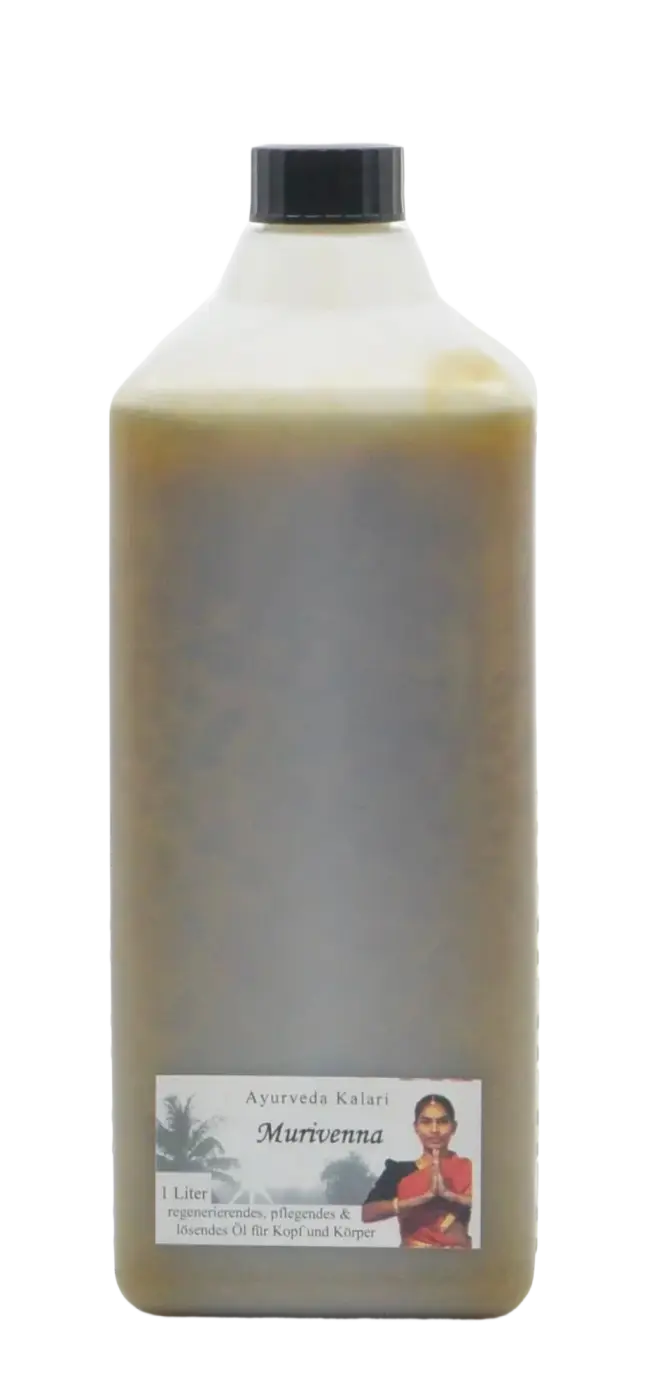 Midgard Kalari Murivenna Ayurvedisches Notfallöl in 1 Liter, spezialisiertes Öl für schnelle Linderung und Heilung.