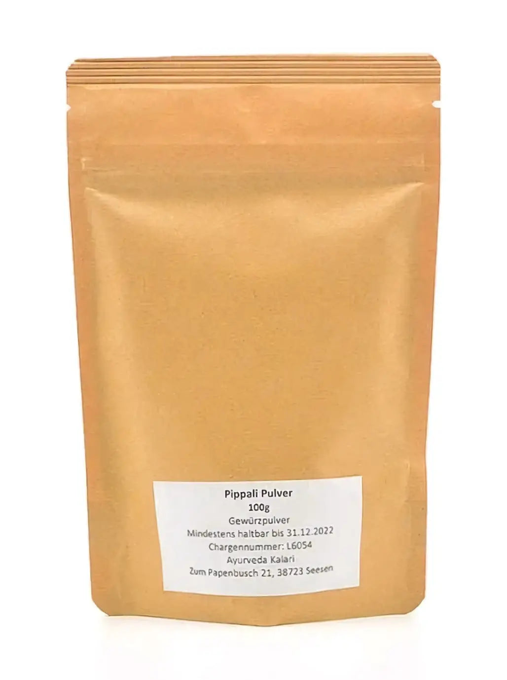 Midgard Kalari Pippali Pulver in 100g, ayurvedisches Einzelkraut mit feinem, gemahlenem Pippali für gesundheitsfördernde Anwendungen