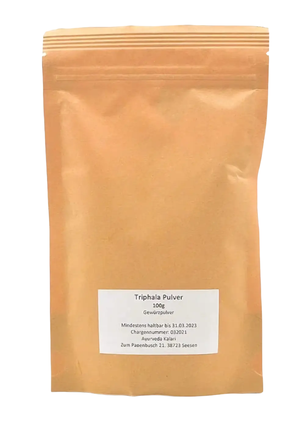 Midgard Kalari Triphala Pulver 100g, ayurvedisches Einzelkrauter, feines, getrocknetes Kräuterpulver in Packung
