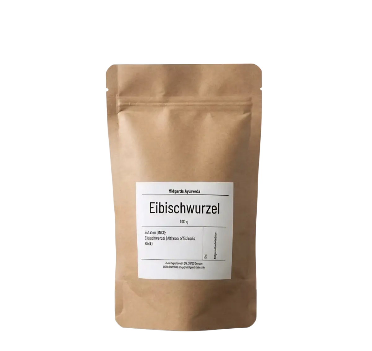 Midgard Kalari Bio Eibischwurzel, geschnitten und ungeschält, 500g, naturbelassenes Zubehör für Therapiezwecke