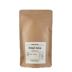 Midgards Ayurveda Shilajit Satva Nahrungsergänzungsmittel in 50 Kapseln, braune Kapseln mit natürlicher Substanz, Mana Shop.