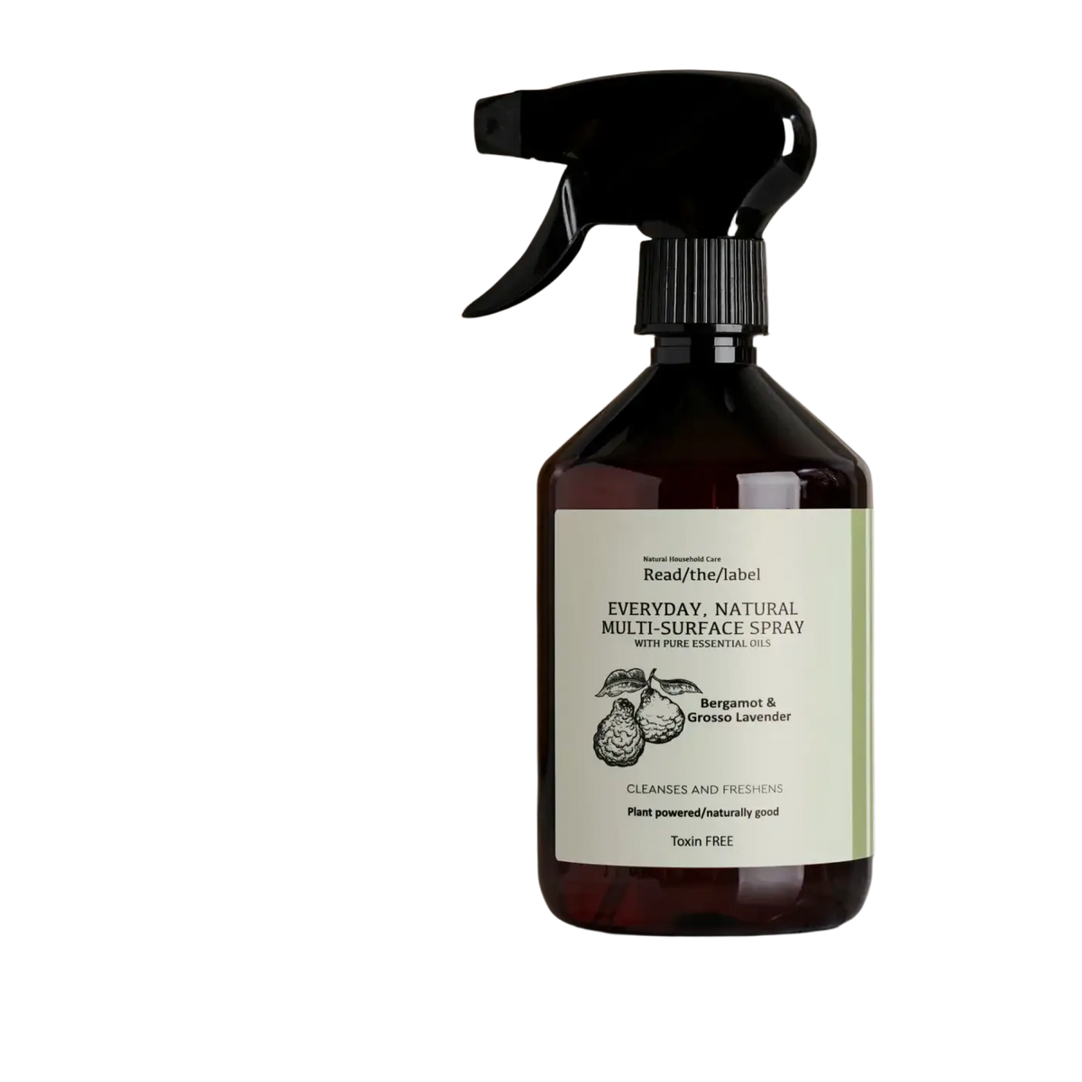 Natürlicher Oberflächenreiniger und Desinfektionsmittel mit Bergamotte und Grosso Lavendel, 500 ml, für saubere, duftende Oberflächen