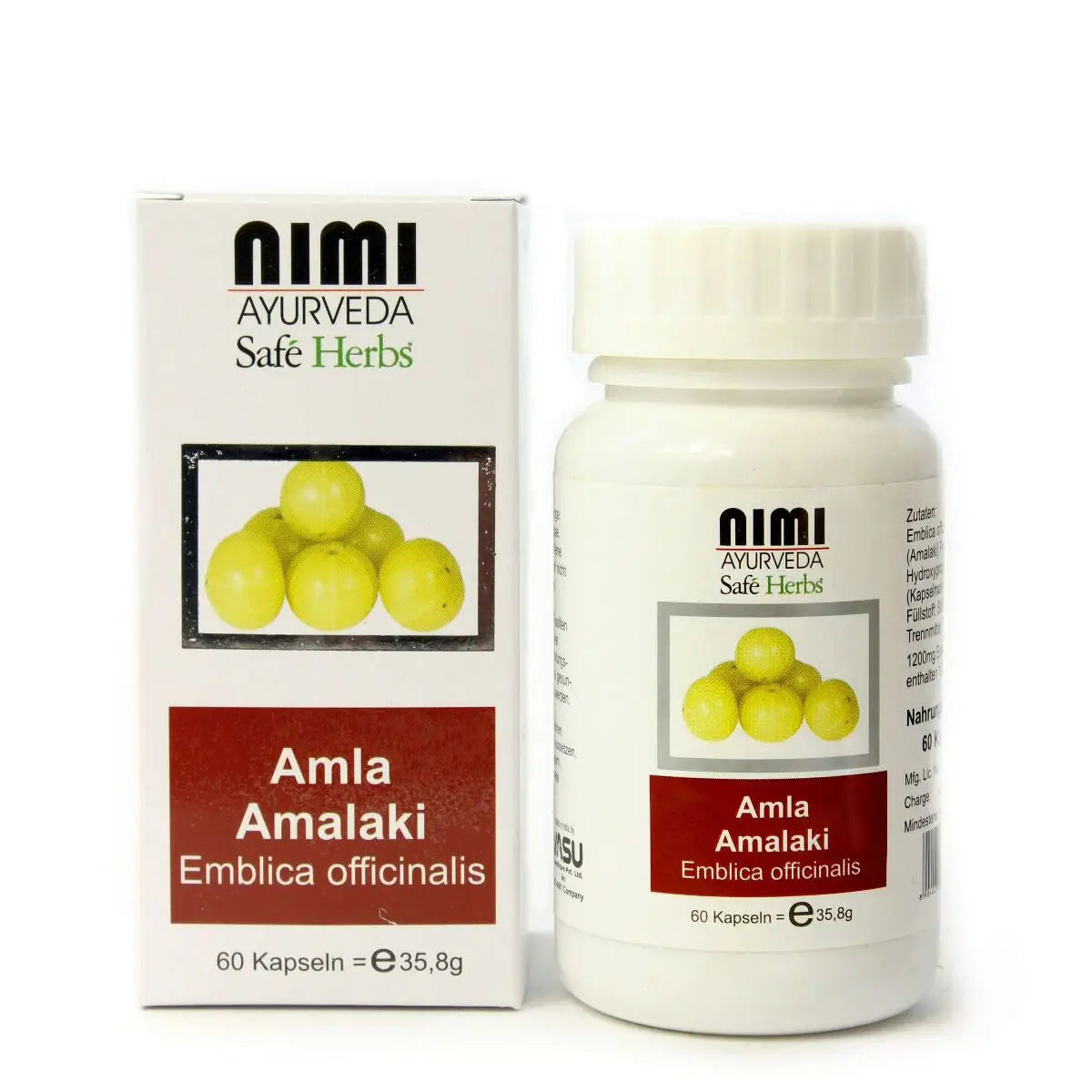 AHG Nimi Amla Kapseln mit Vitamin C und Antioxidantien, Nahrungsergänzung zur Immunstärkung, Haut- und Verdauungspflege