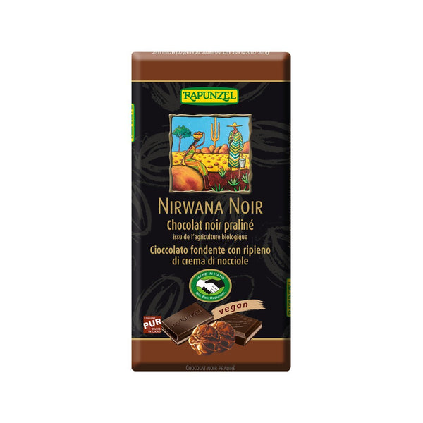 Nirwana Noir Chocolat noir praliné 100g - Mana Kendra GmbH