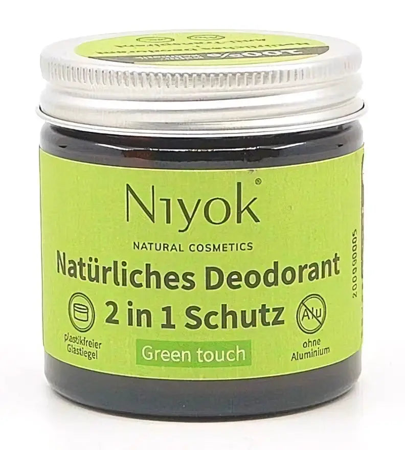 Niyok 2-in-1 Deodorant Green Touch für den Körper, 40ml, mit natürlichem Duft und frischer Duftnote