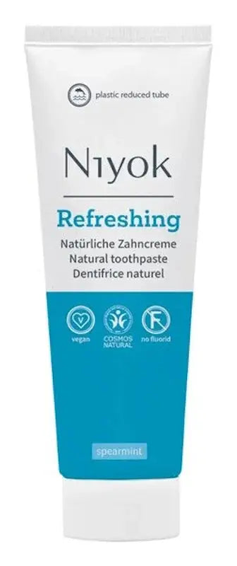 NIYOK Zahncreme Refreshing Spearmint für frischen Atem und saubere Zähne, 75ml, geeignet für die tägliche Mundhygiene