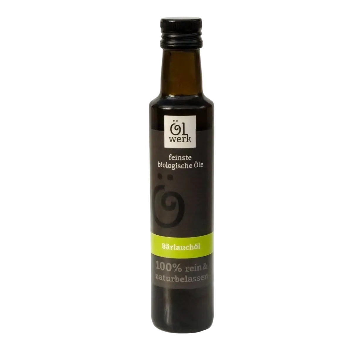 Bio Bärlauchöl von Ölwerk in Glasflasche, naturbelassenes Öl aus Bärlauch für Kochen und Verfeinern.