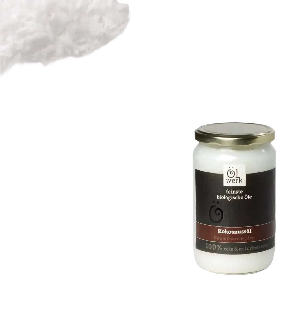 Bio Kokosnussöl von Ölwerk in Glasflasche, kaltgepresst, goldgelb, für Kochen und Hautpflege, 275 ml
