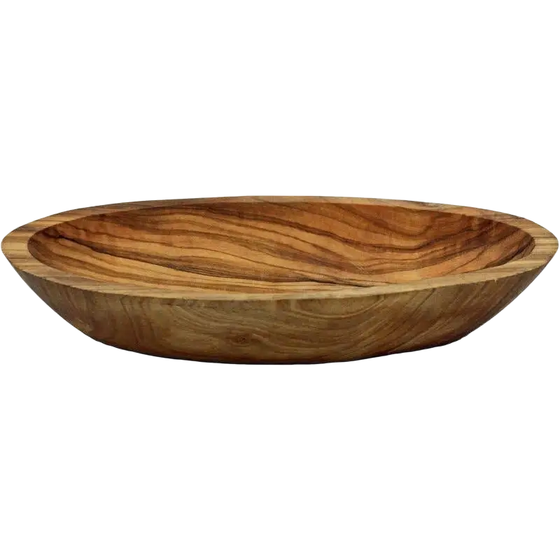 Große Olivenholz-Seifenschale von Spa Vivent, handgefertigt, 16-18cm, dekorative natürliche Holzschale für Badezimmer.