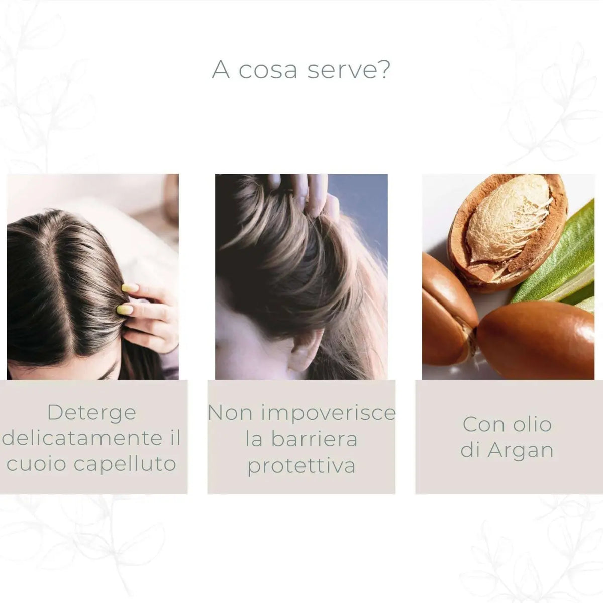 Ozonelle Keratin Shampoo von Erbavoglio für geschmeidiges, glänzendes Haar, Flasche mit schimmerndem Shampoo in der Hand gehalten