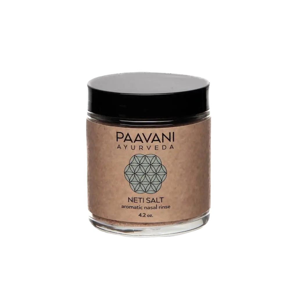 PAAVANI Ayurveda Aromatisches Neti-Salz, Mineralspülung für Nasenpflege, 118g, sanfte Nasenspülung mit aromatischen Kräutern